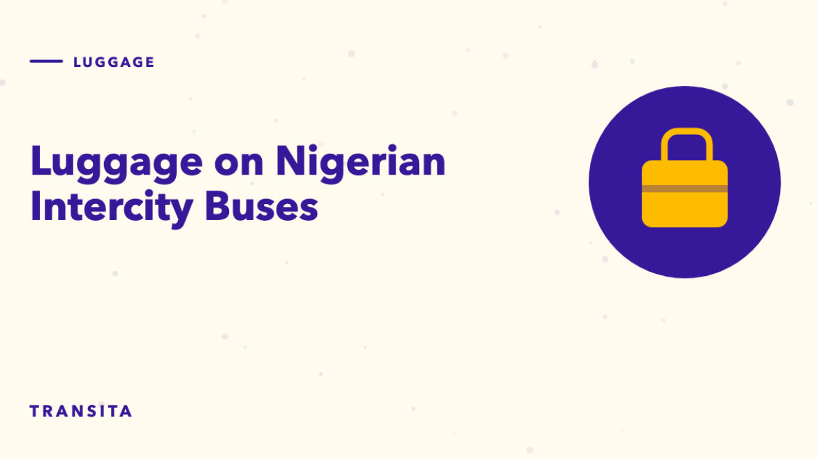 Illustrated guide cover with a travel bag mark: Luggage on Nigerian Intercity Buses.