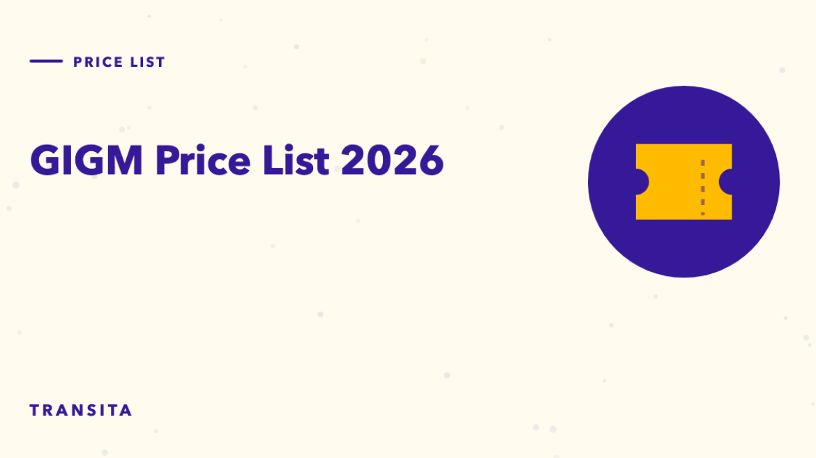 Illustrated guide cover with a bus ticket mark: GIGM Price List 2026.