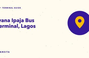 Illustrated guide cover with a map pin mark: Iyana Ipaja Bus Terminal, Lagos.