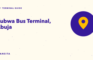 Illustrated guide cover with a map pin mark: Kubwa Bus Terminal, Abuja.